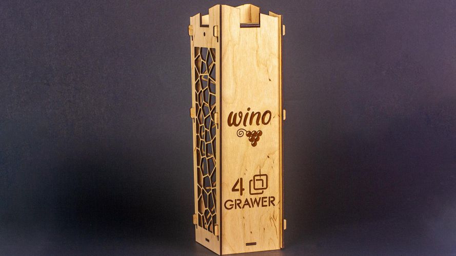 pudełko na wino z grawerem