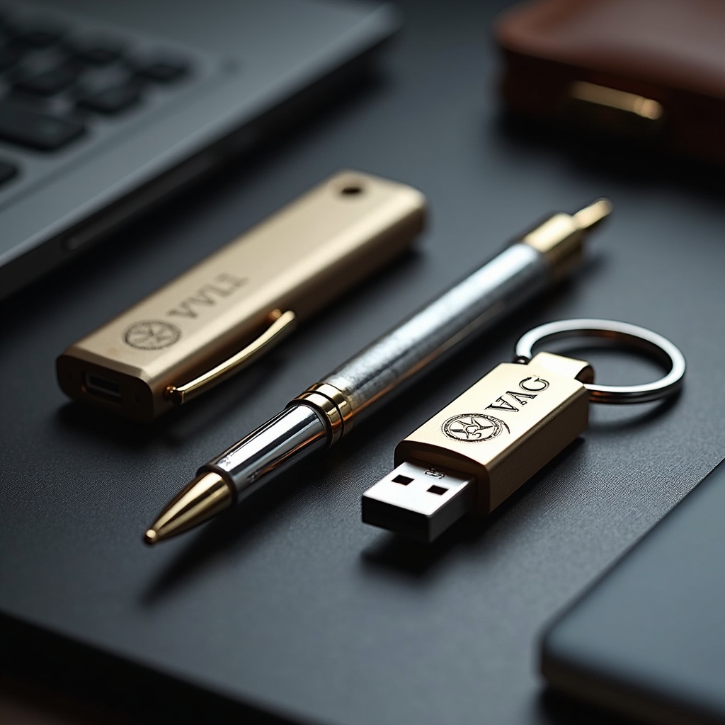 Metalowy pendrive z grawerem logo - idealny gadżet biznesowy