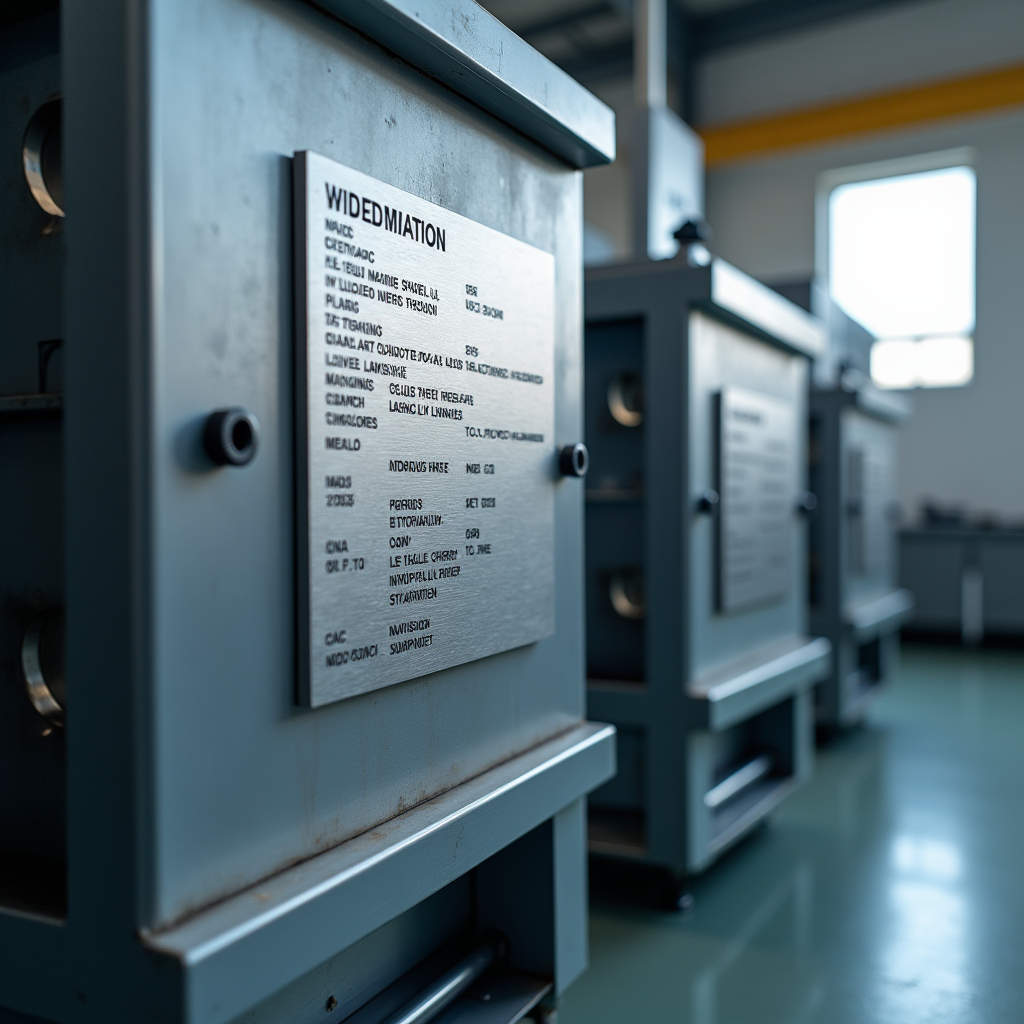 Tabliczka opisowa do szafy serwerowej z metalowym mocowaniem