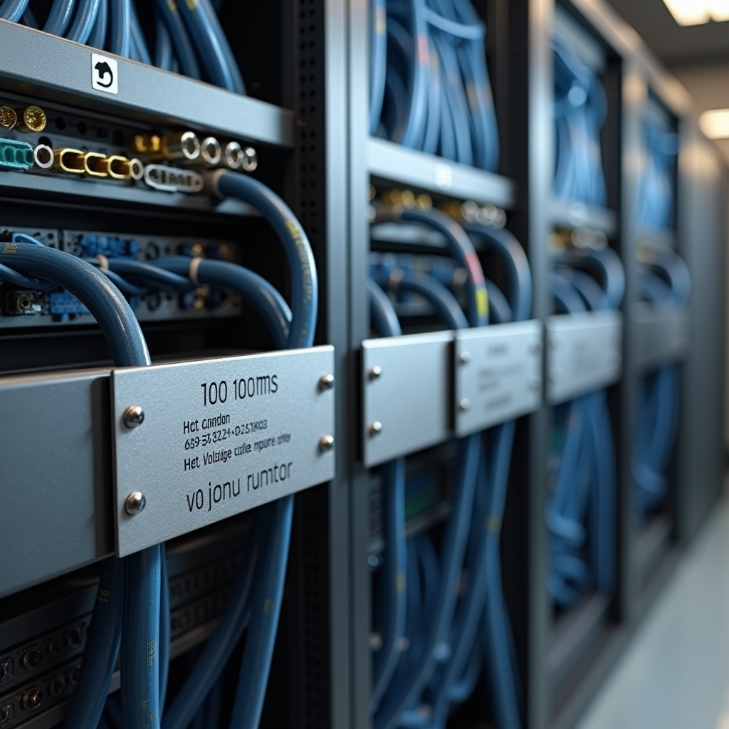 Tabliczka opisowa z metalową płytką do szafy serwerowej