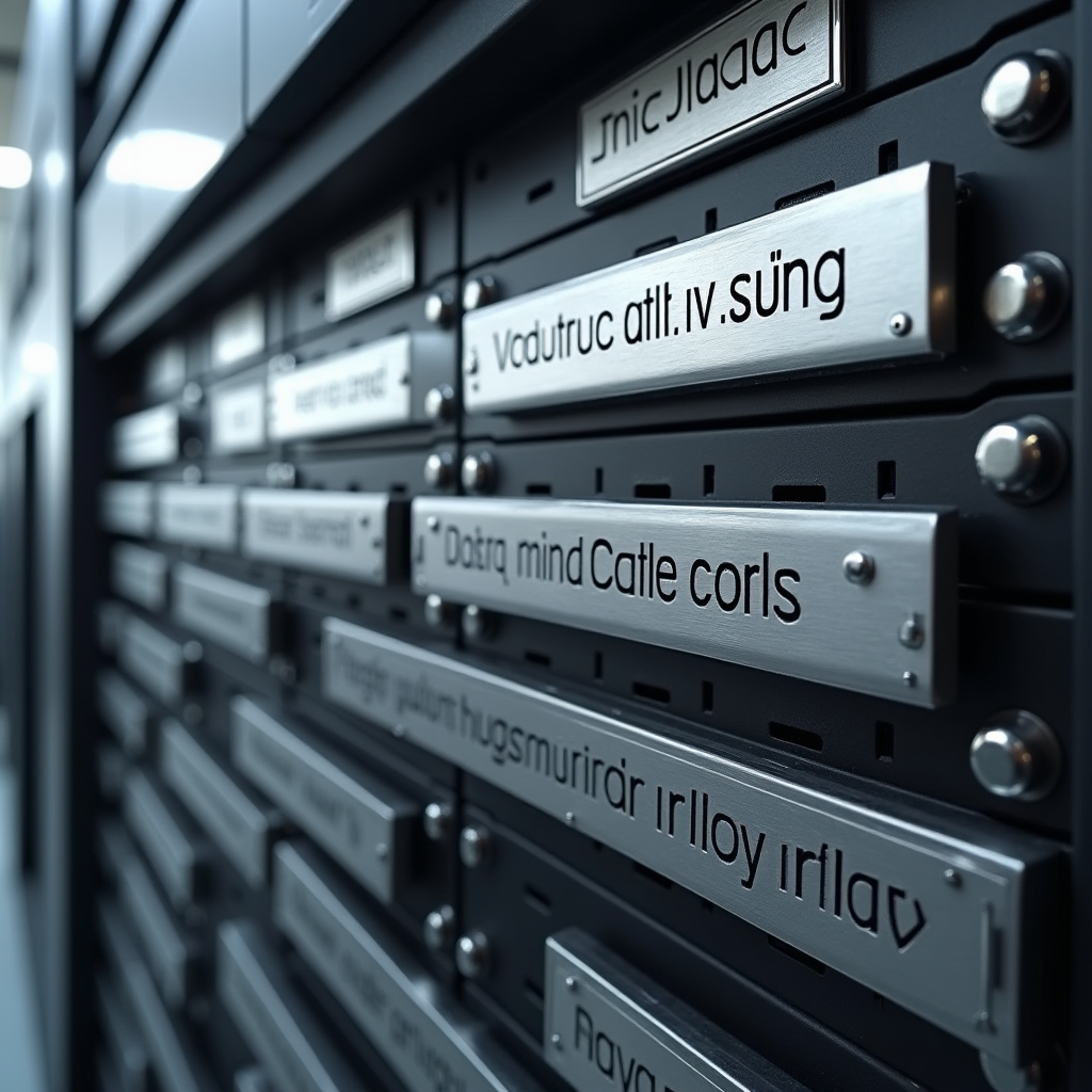 Tabliczka do opisu sprzętu serwerowego i przewodów